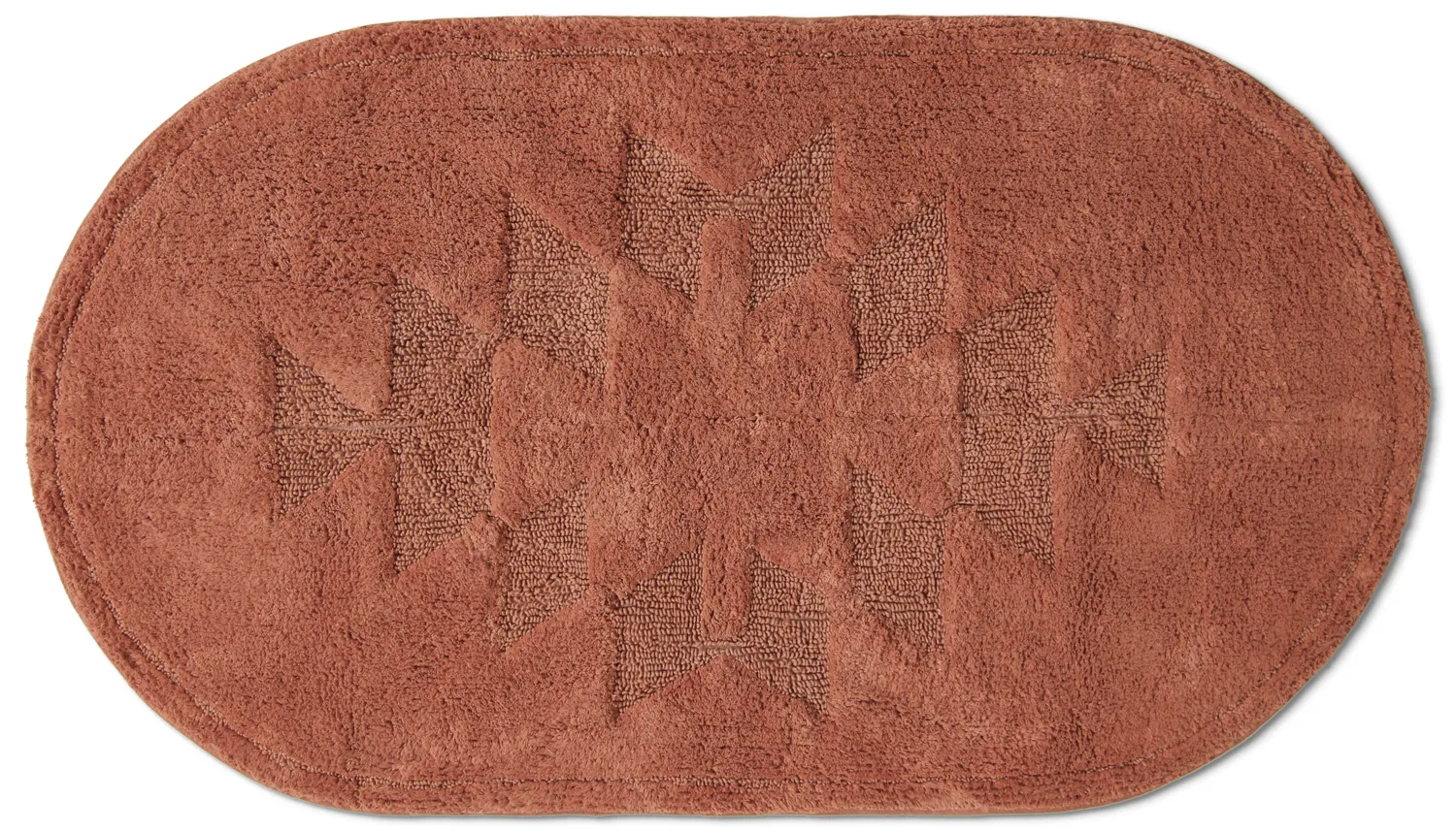 Oval bath mat - Gertie (Terracotta)