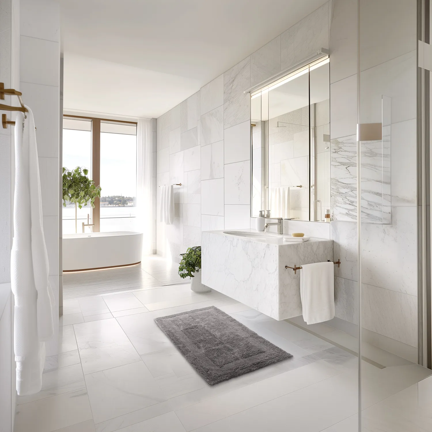 Bath mat - nila (dark gray)