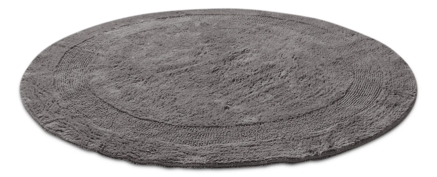 Round bath mat - Nila (dark gray)