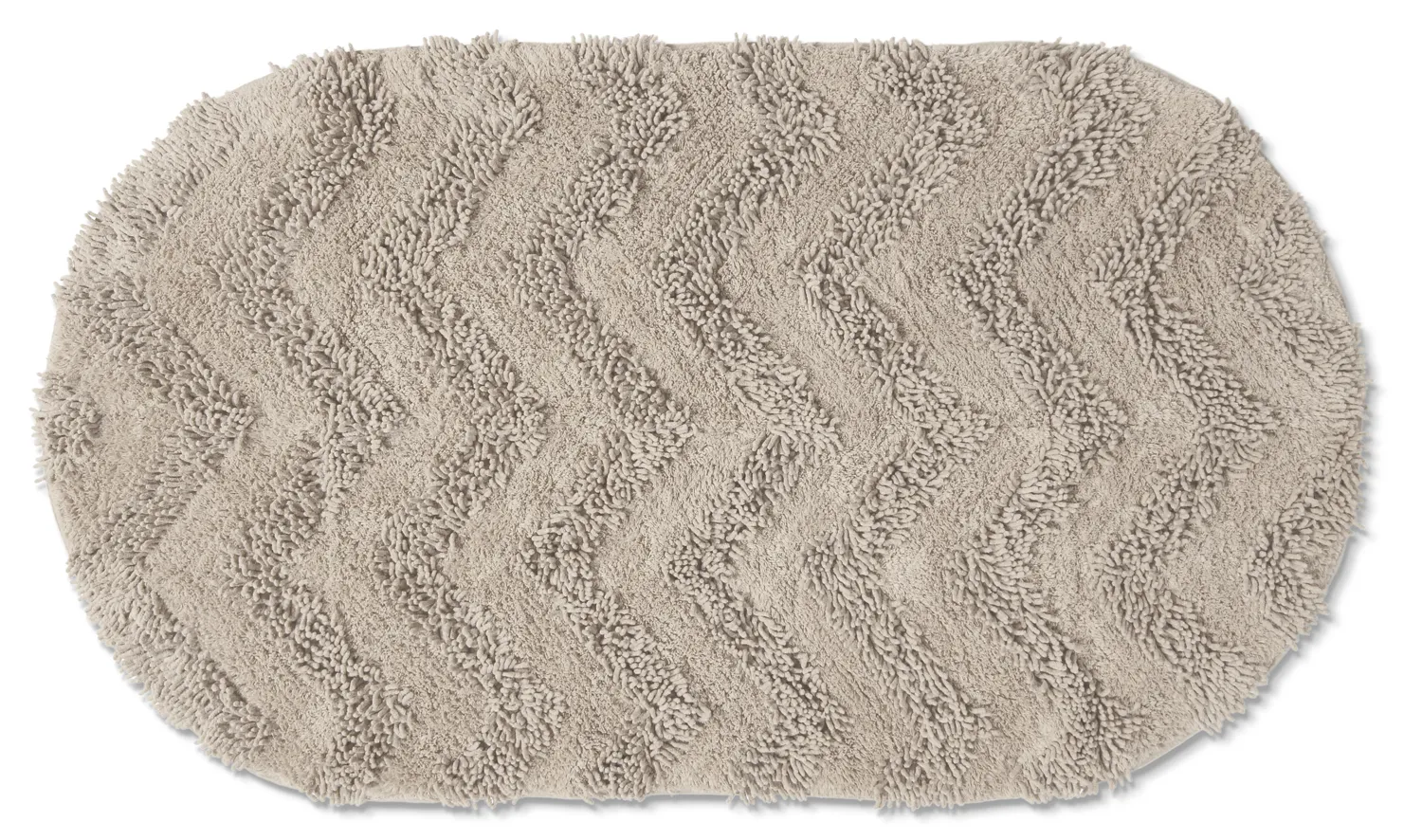 Oval bath mat - three (beige)