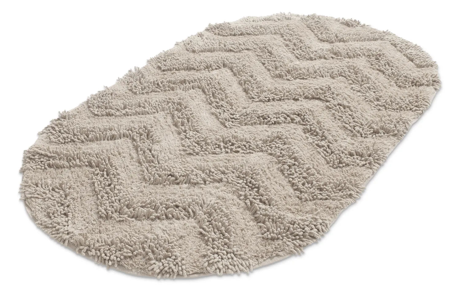 Oval bath mat - three (beige)