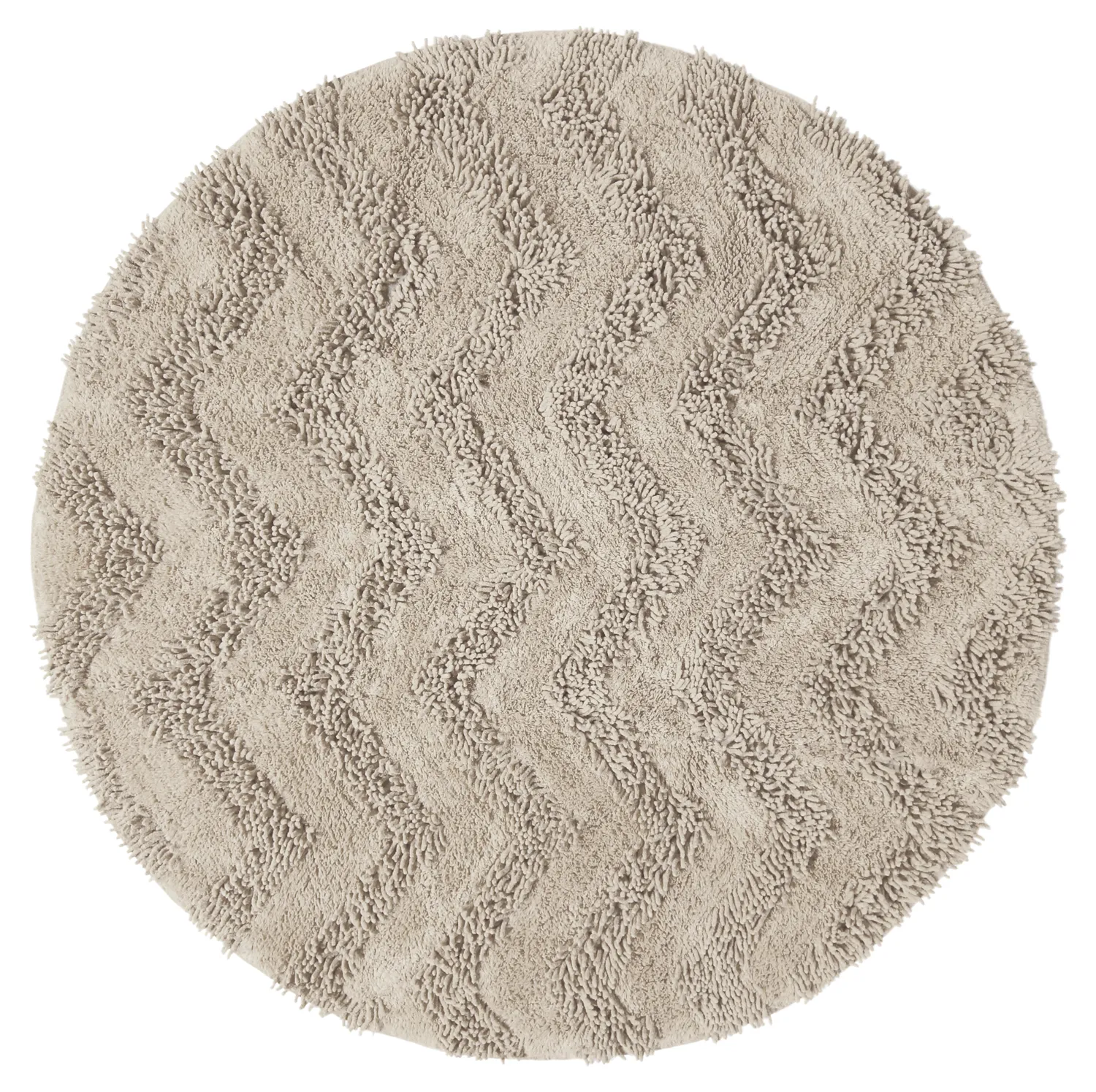 Round bath mat - Three (beige)