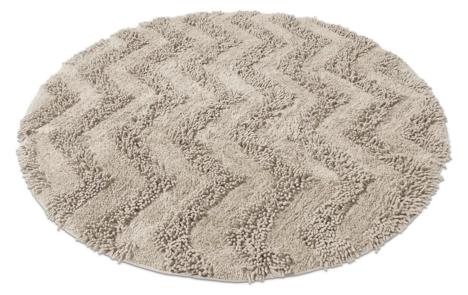 Round bath mat - Three (beige)