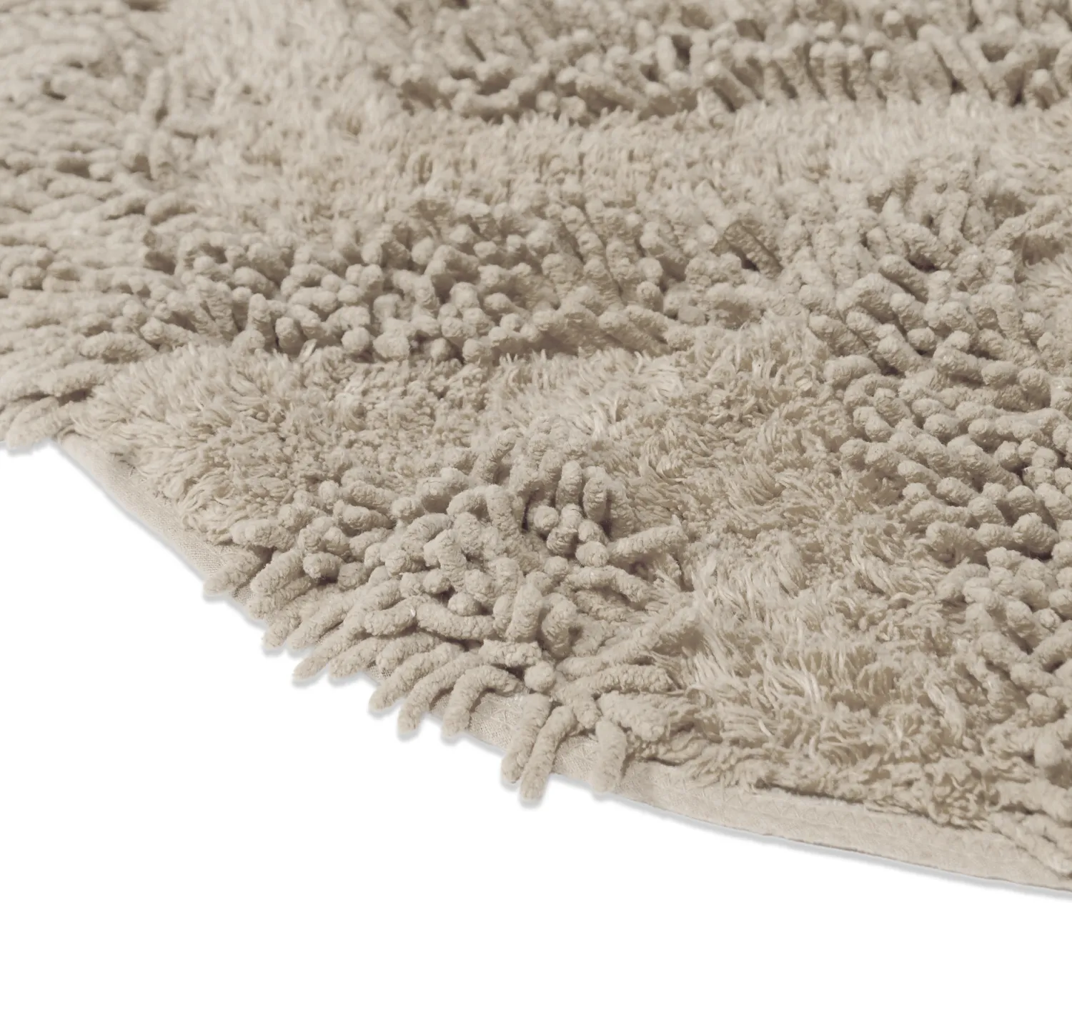 Round bath mat - Three (beige)
