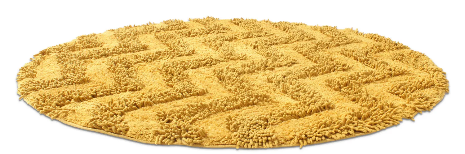 Round bath mat - Three (yellow)