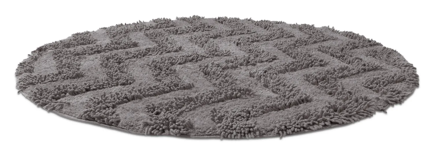 Round bath mat - Three (dark gray)