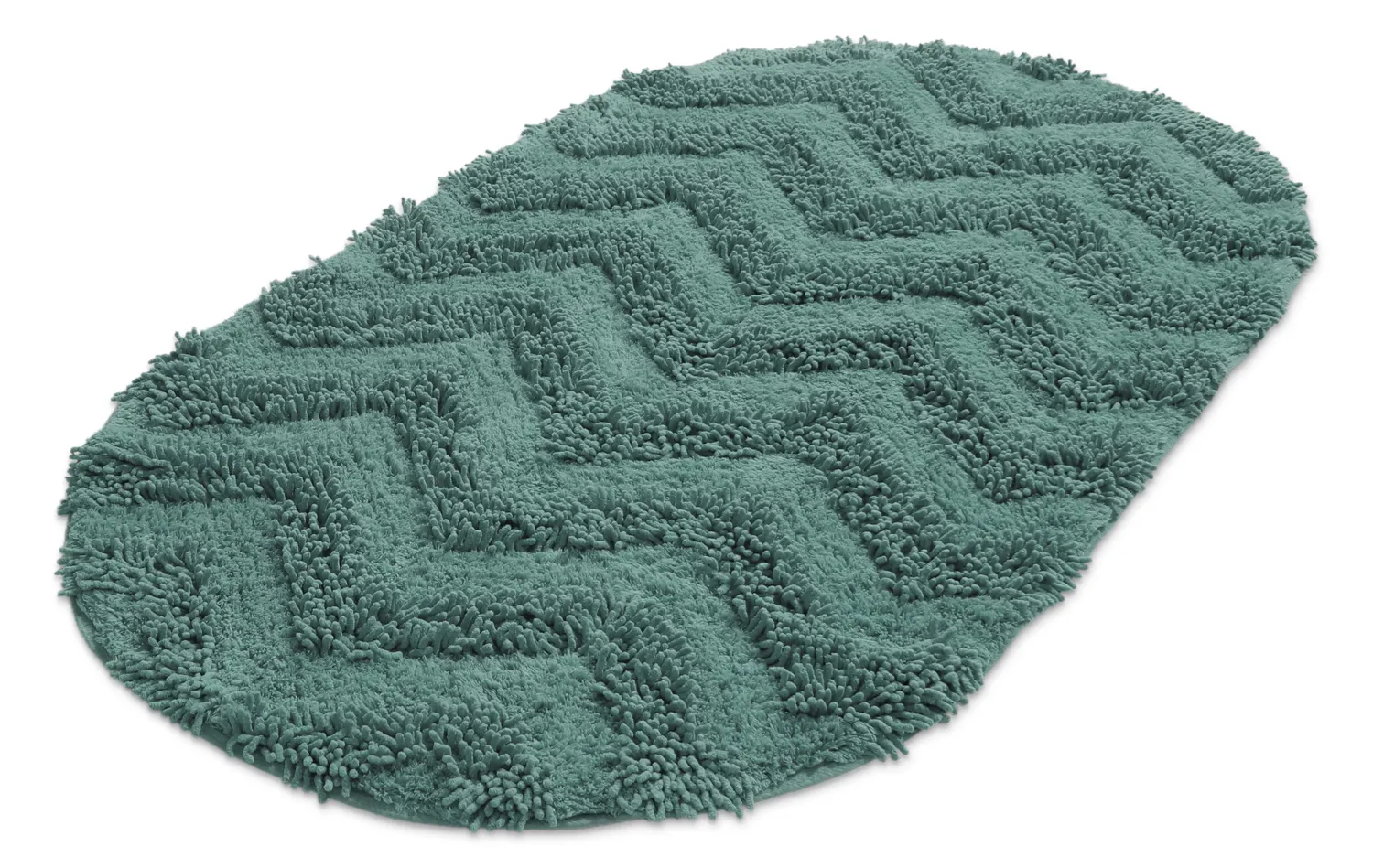 Oval bath mat - Three (dark green)