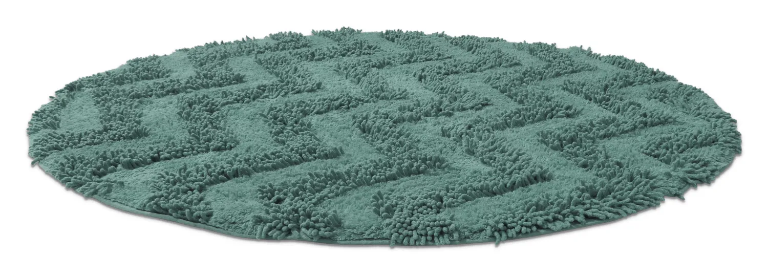 Round bath mat - Three (dark green)