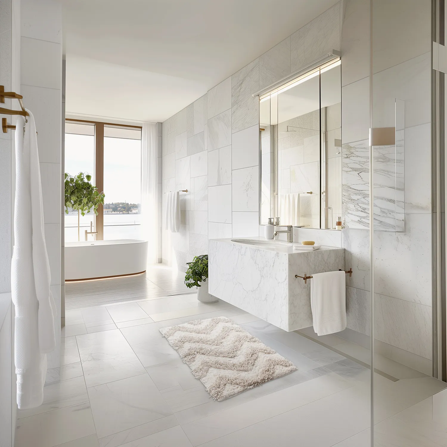 Bath mat - Three (offwhite)