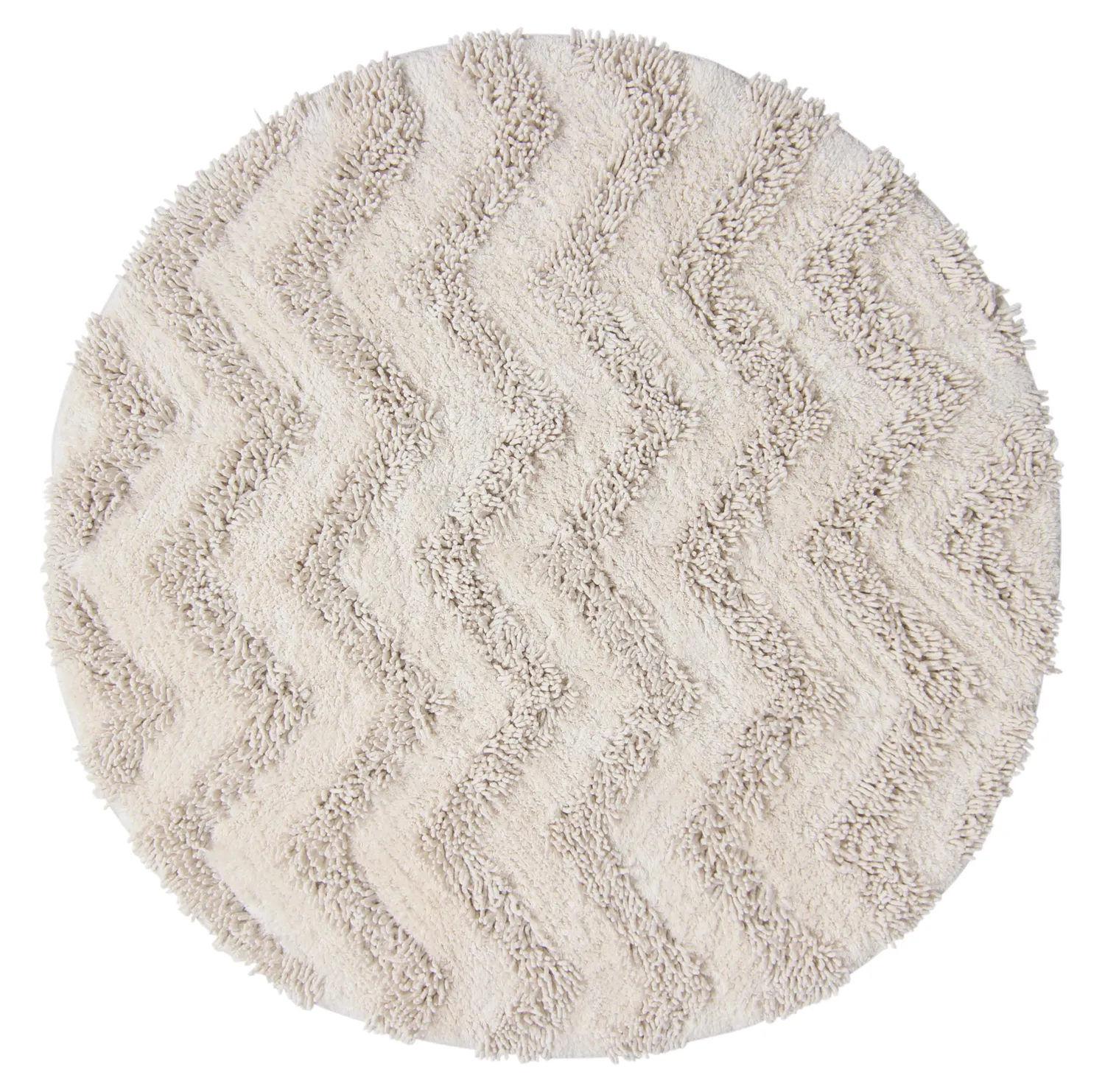 Round bath mat - Three (off -white)