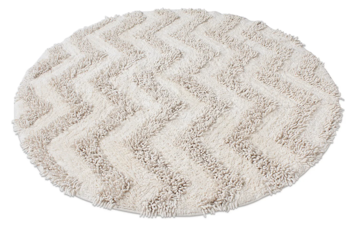 Round bath mat - Three (off -white)