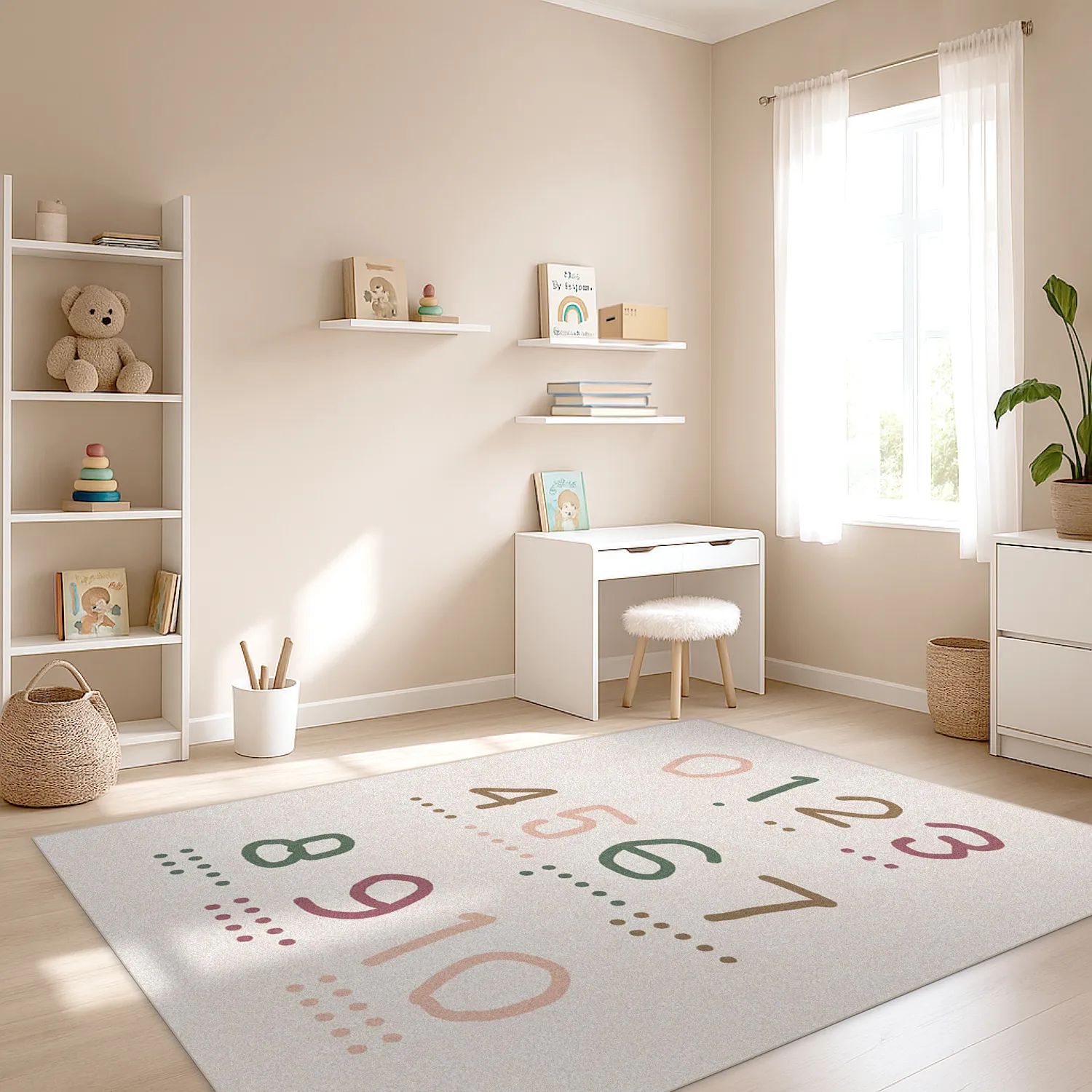 Childrens rugs - Counting rug (multi)