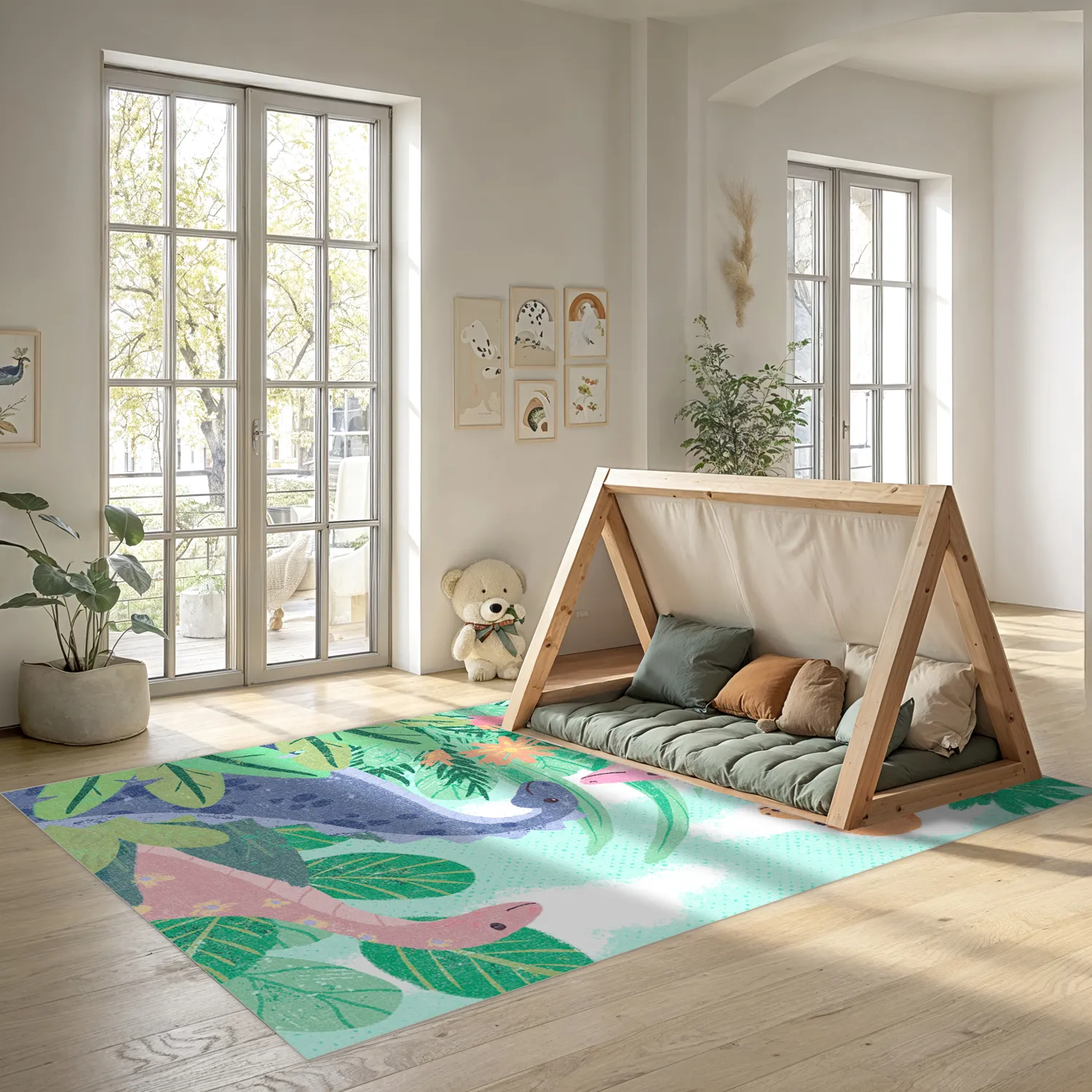 Childrens rugs - Dino Friends (multi)