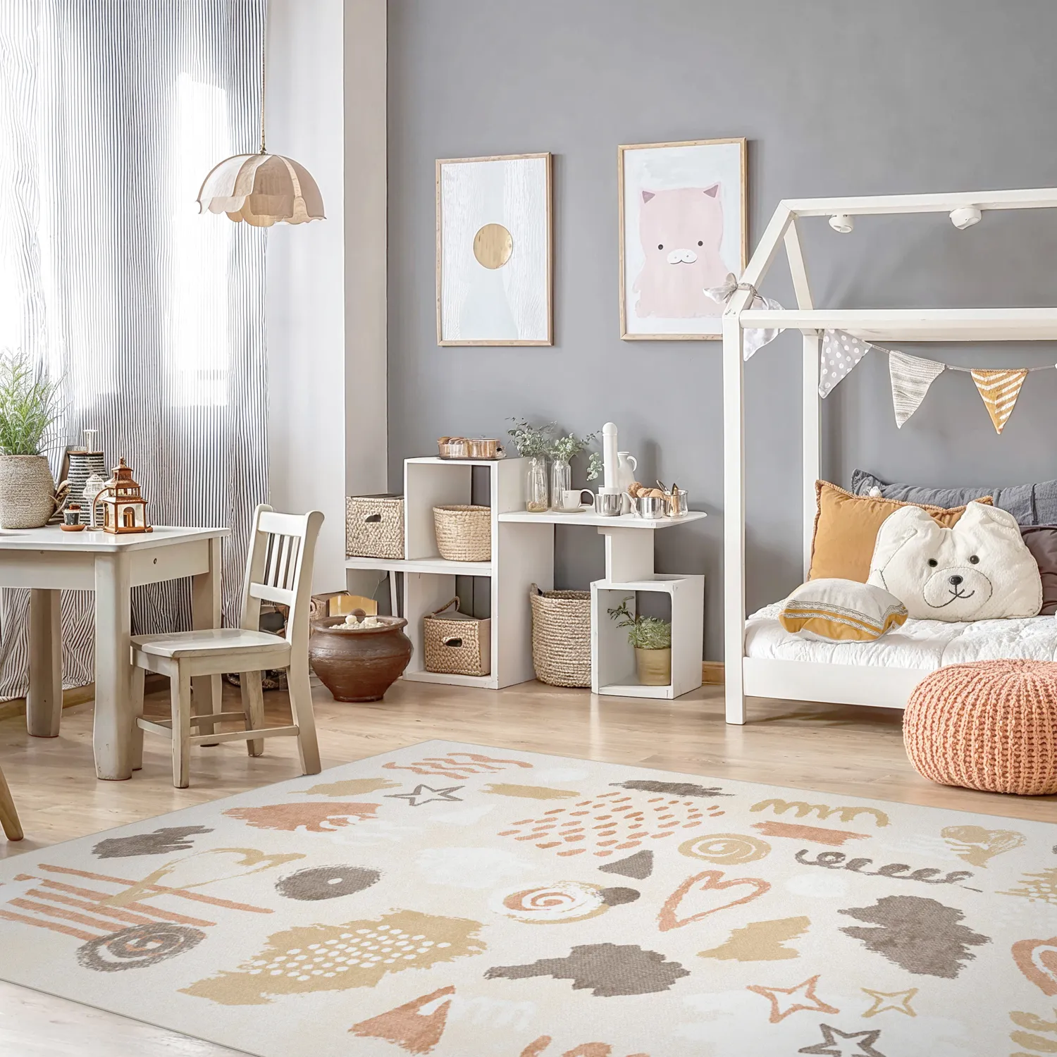 Childrens rugs - Ethel (pink)
