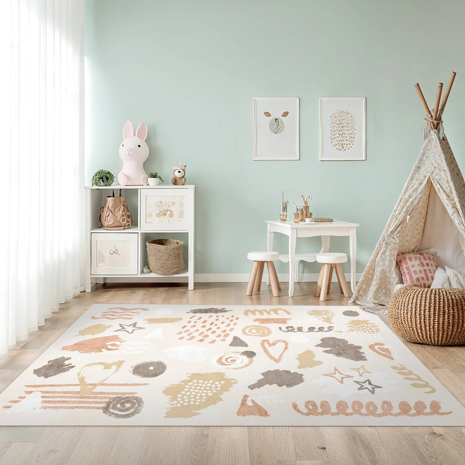 Childrens rugs - Ethel (pink)
