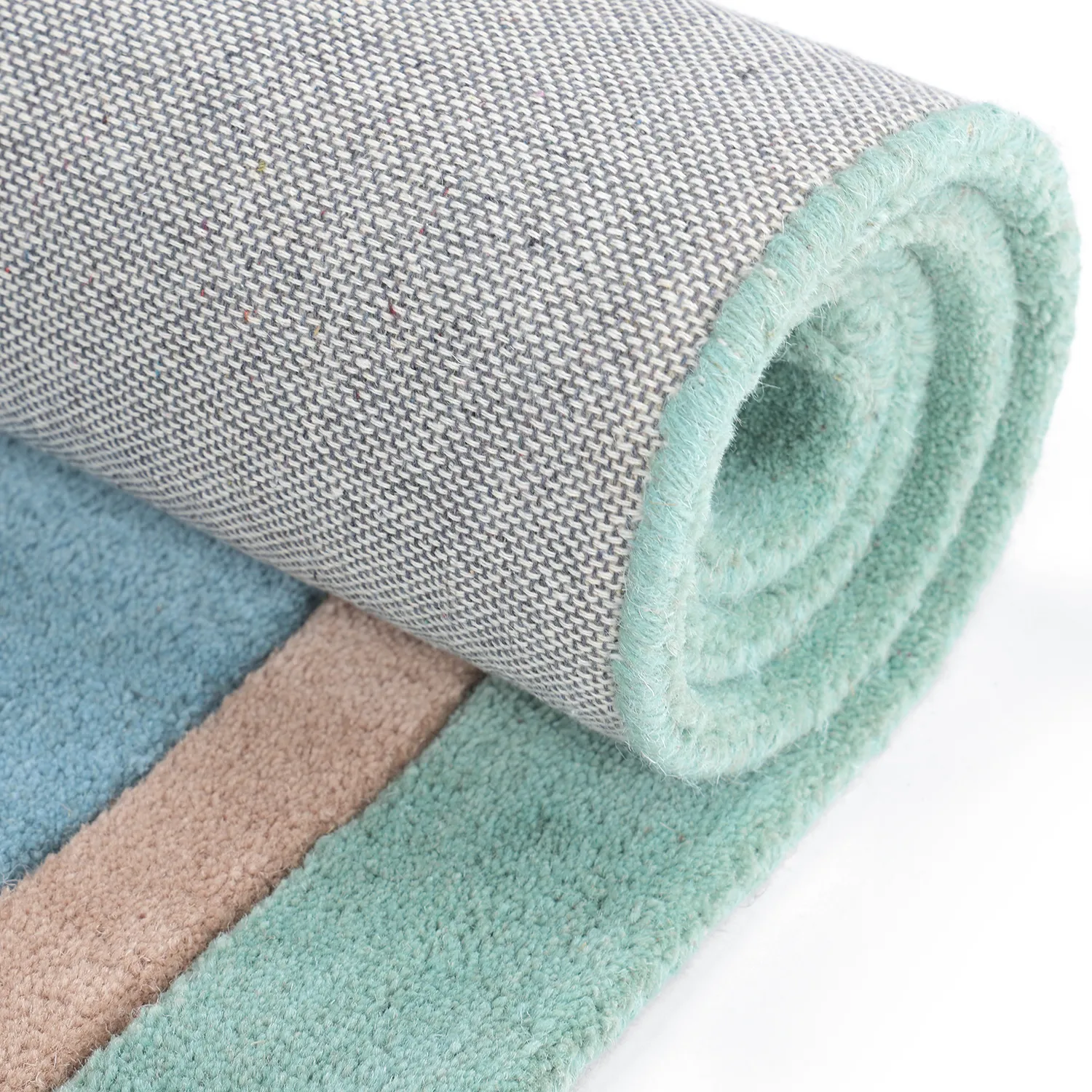 Children's Rug - Giraffe Hand Tufted Wool Premium (light blue/multi)