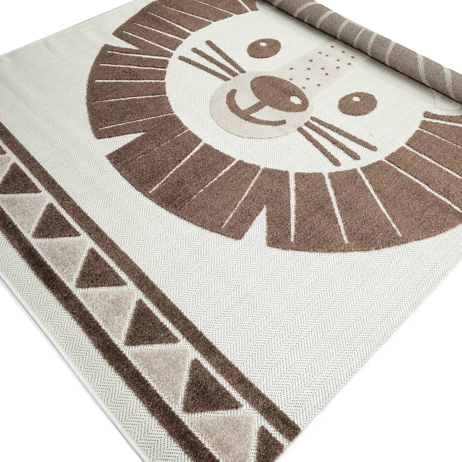 Children's Rug - Kind Lion (cream/brown)