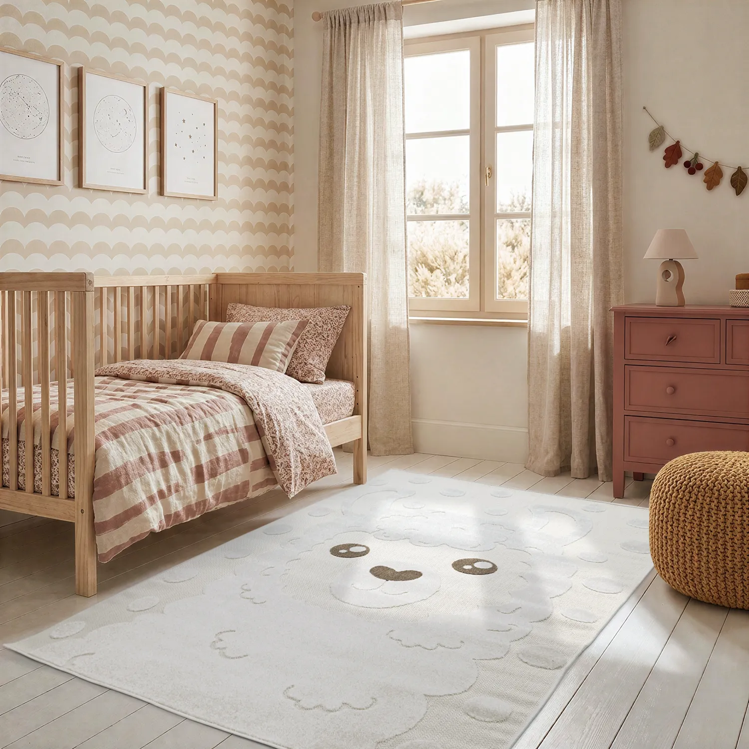 Children's Rug - Kind Llama (cream)