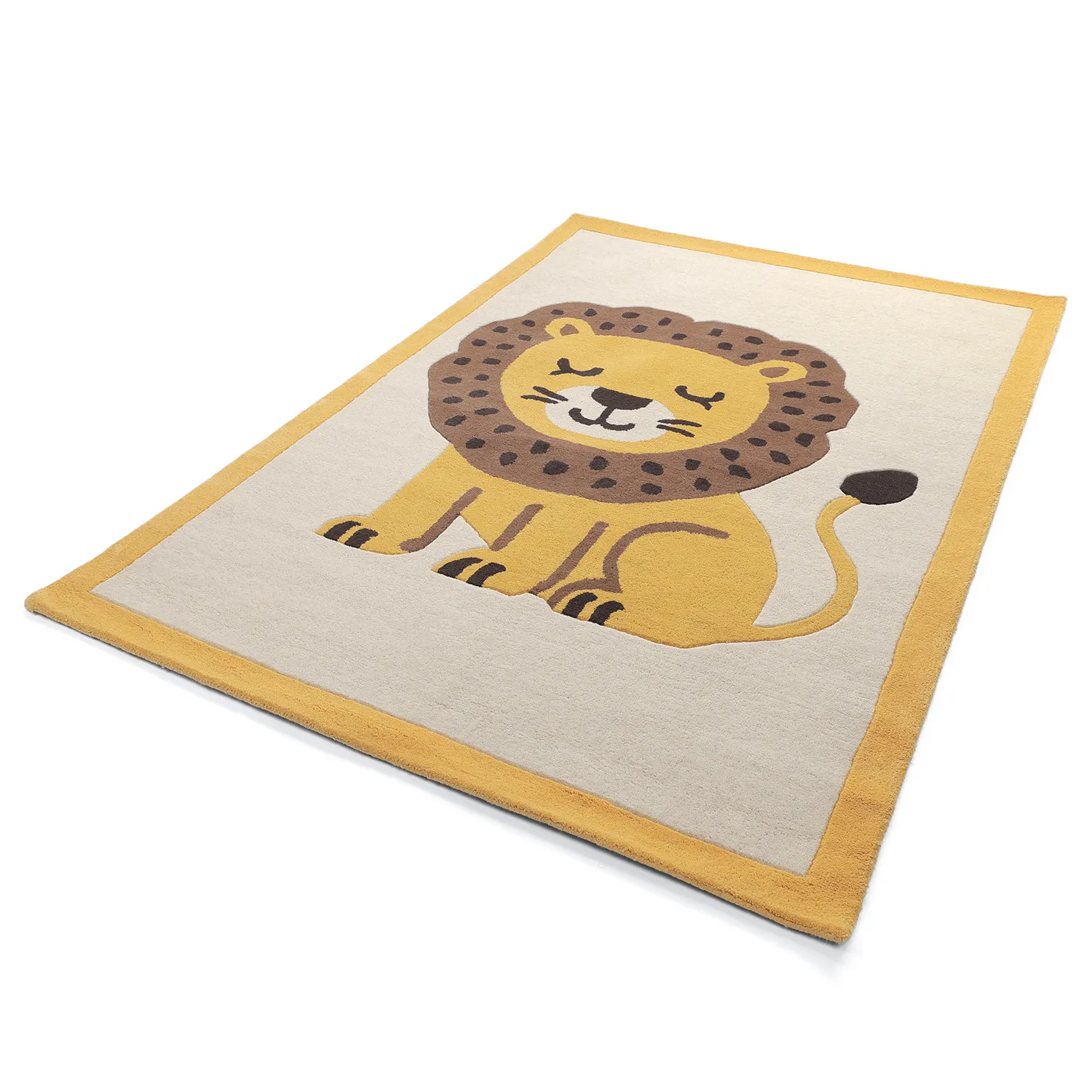 Children's Rug - Lion Hand Tufted Wool Premium (beige/multi)