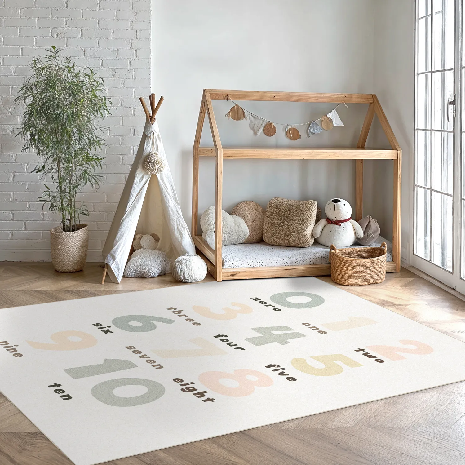 Childrens rugs - Numbers (multi)