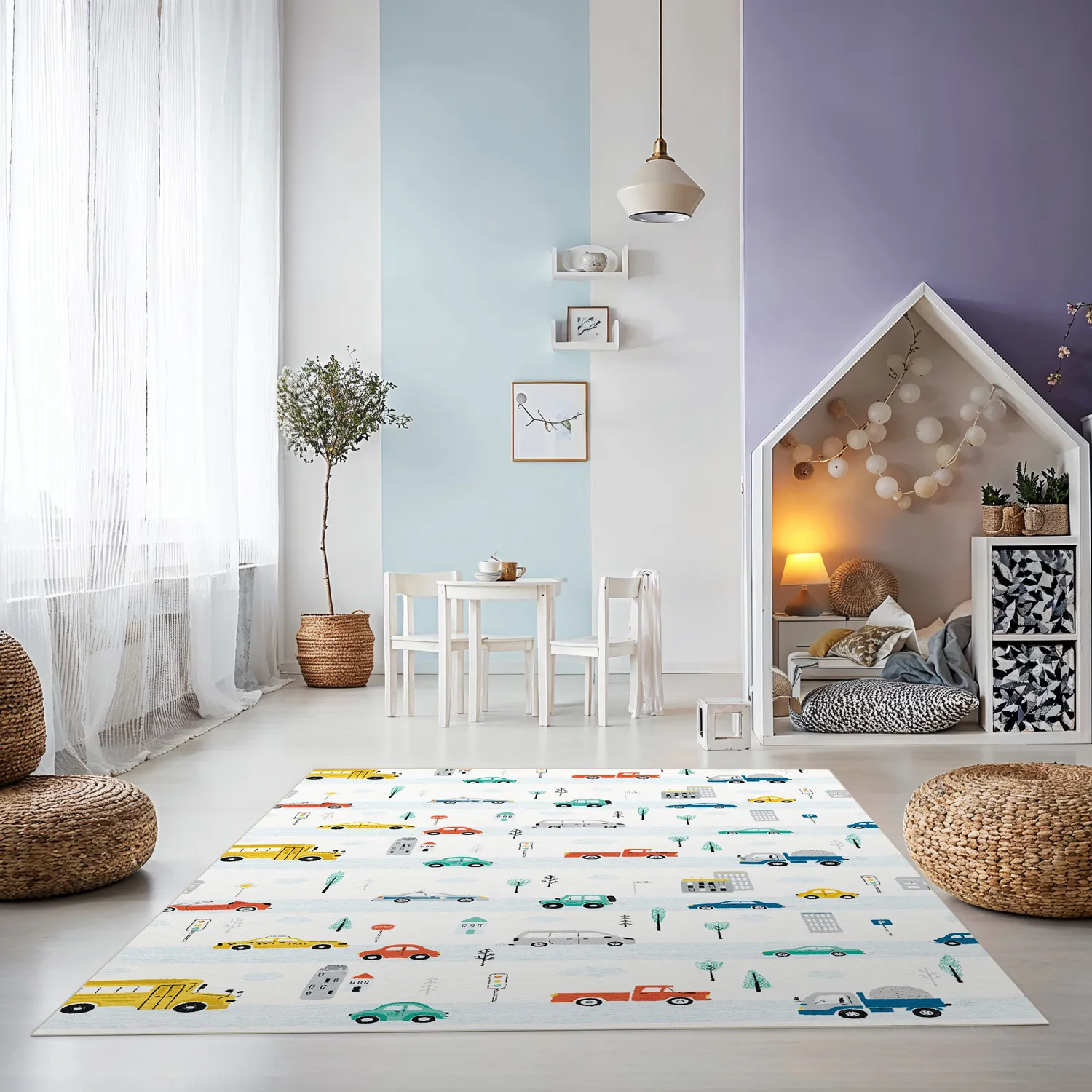 Childrens rugs - Road Cars (multi)