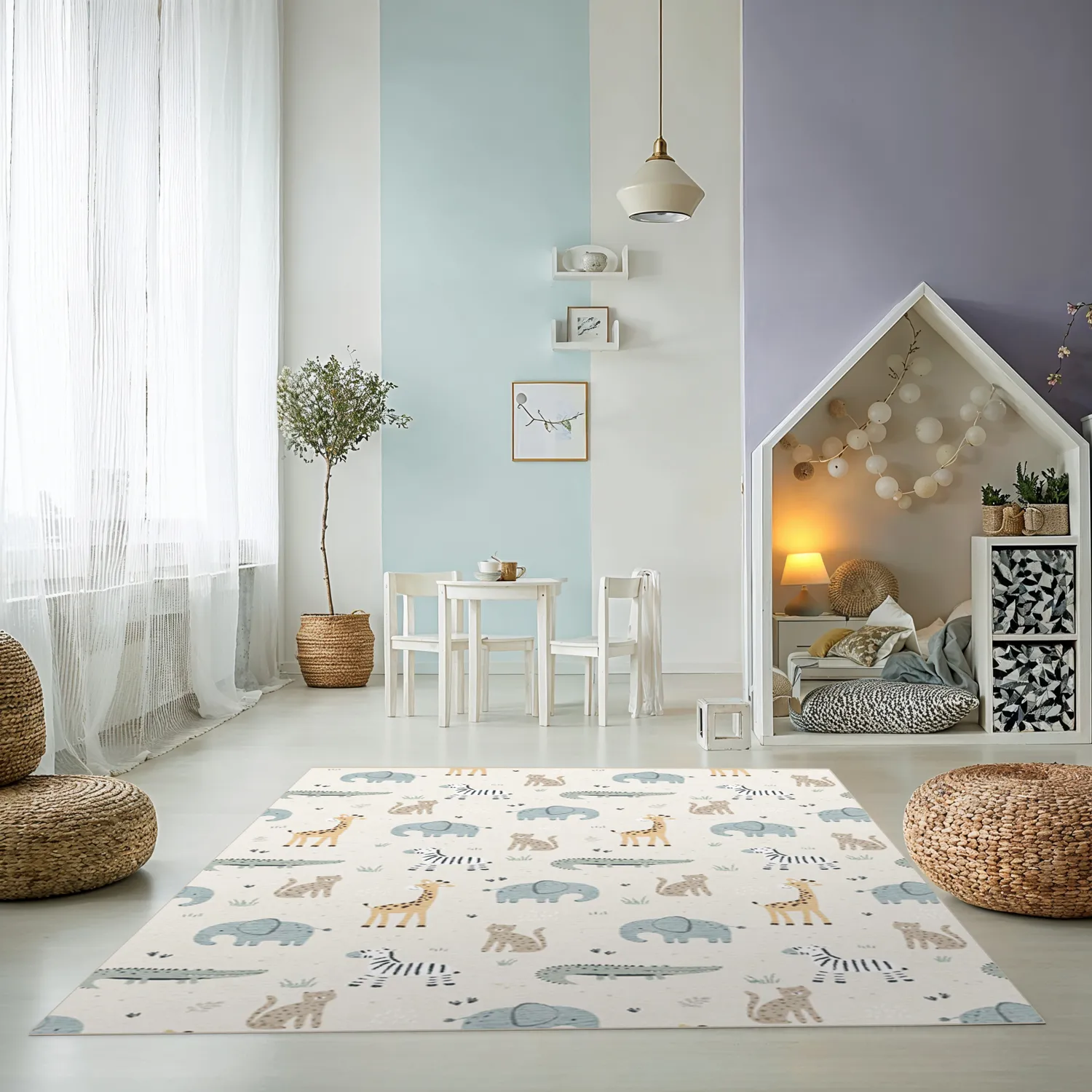 Childrens rugs - Safari Friends (multi)