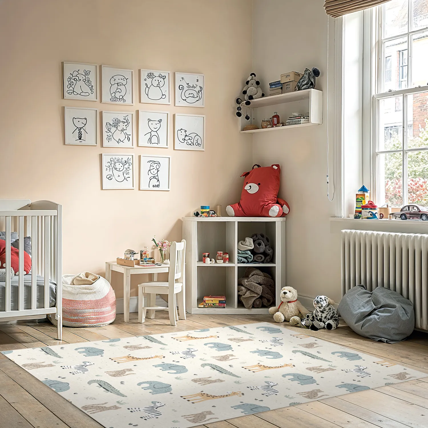 Childrens rugs - Safari Friends (multi)