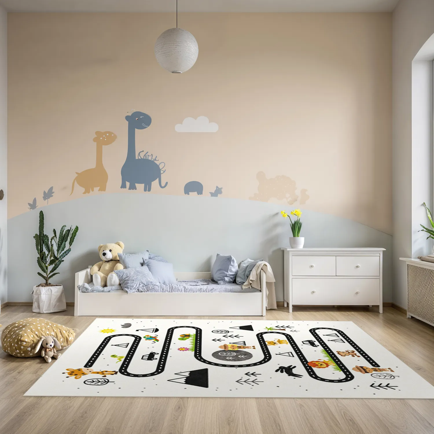 Childrens rugs - Safari road