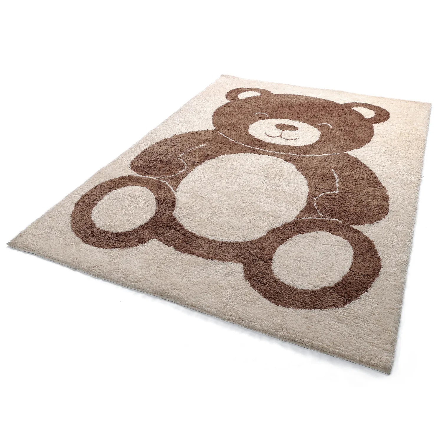 Children's Rug - Soft Teddybear (cream/brown)