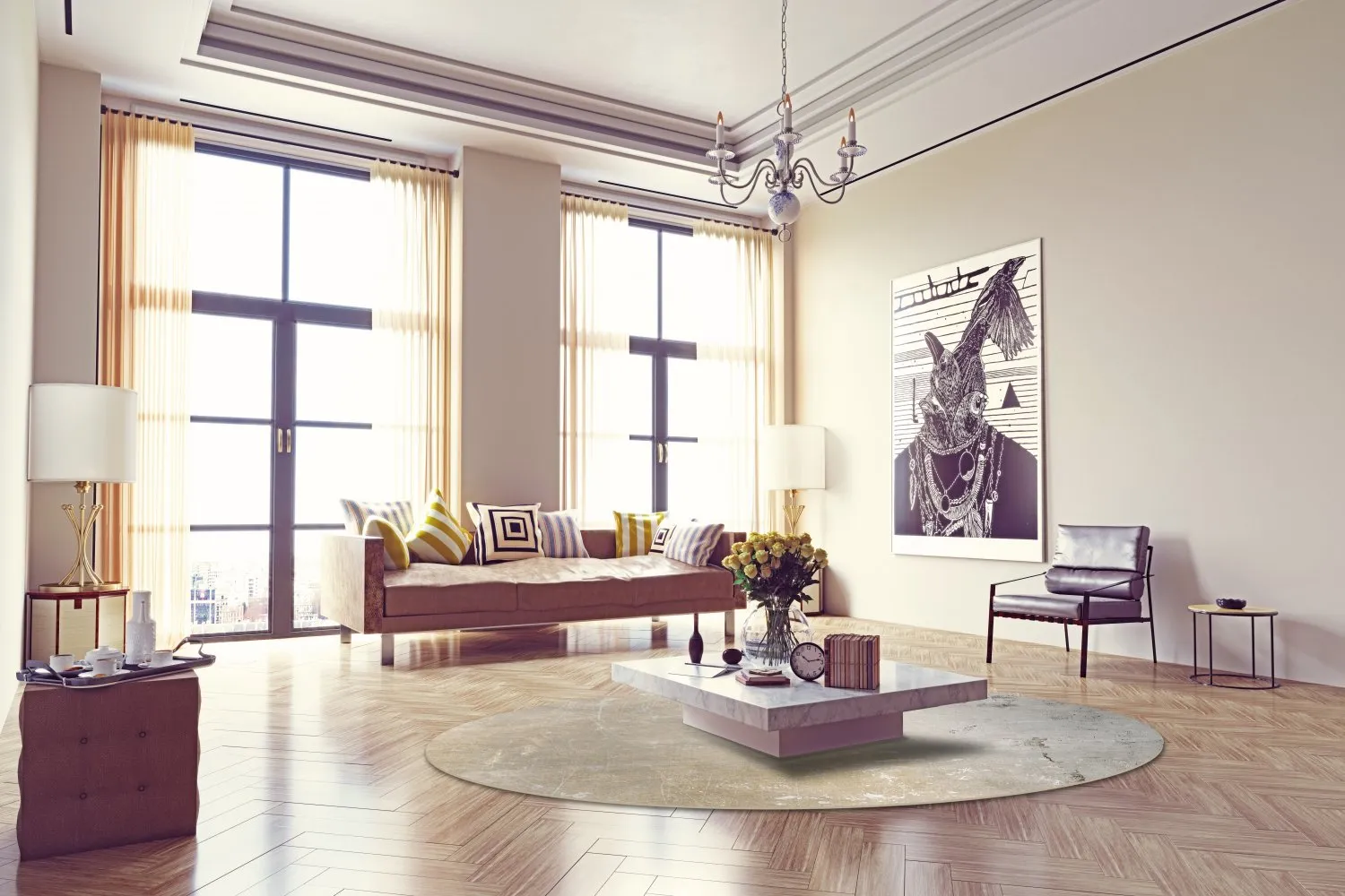 Round rug - Toledo (beige)