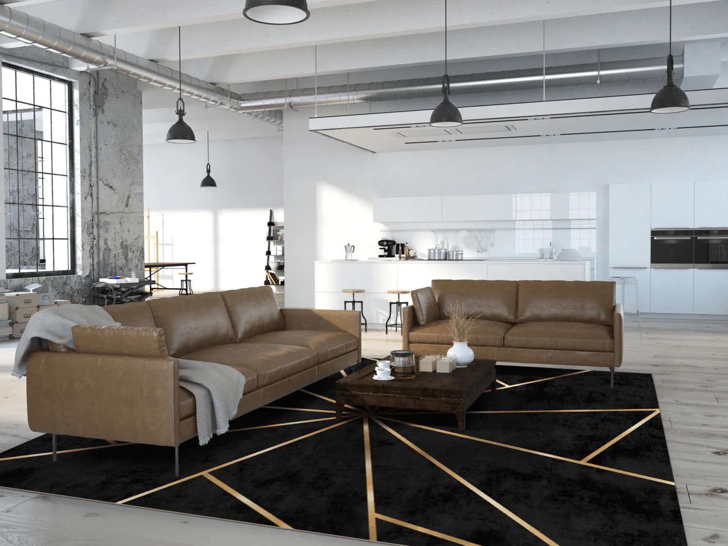 Wilton rug - Bellizzi (black)