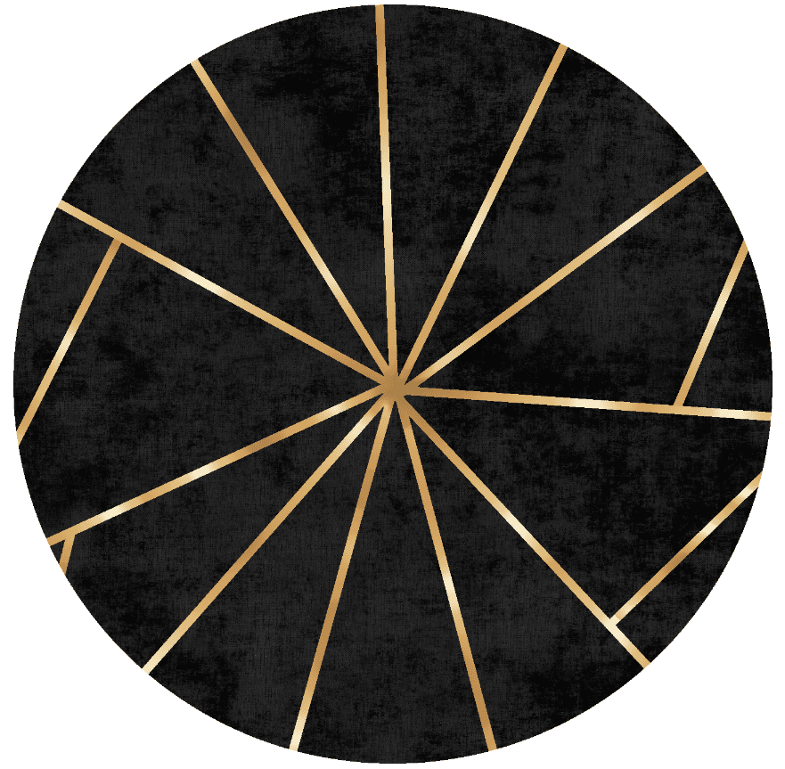 Round rug - Bellizzi (black)