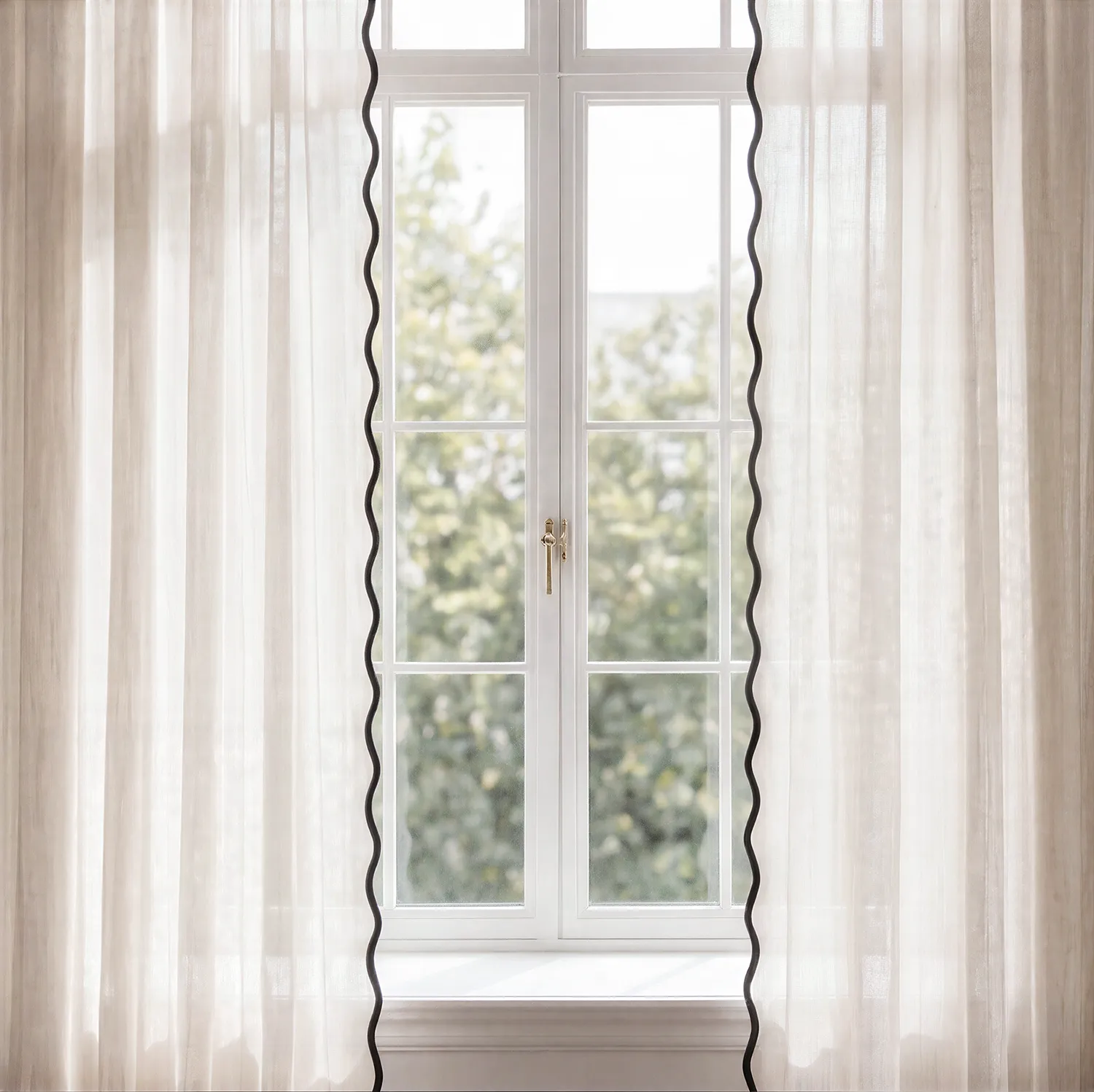 Curtains 2-pack - Cotton curtain Yrsa (light beige)
