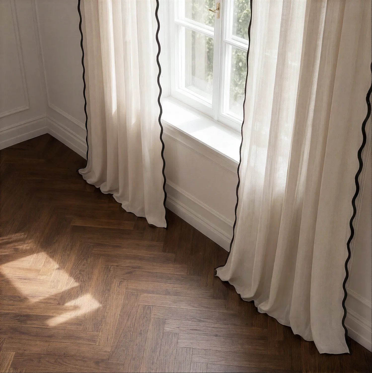 Curtains 2-pack - Cotton curtain Yrsa (light beige)