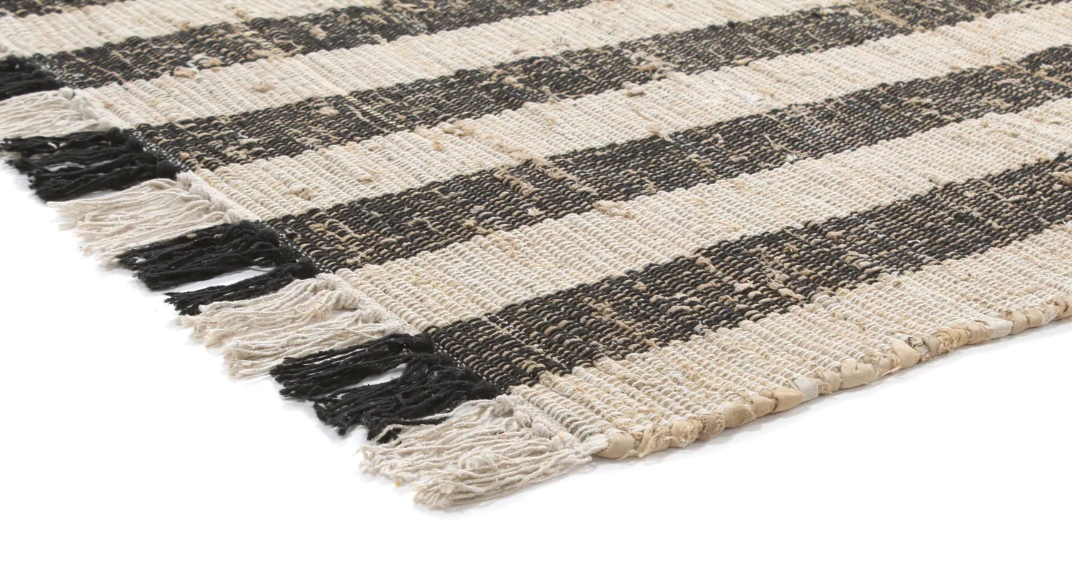 Cotton rug - Hedda (black)