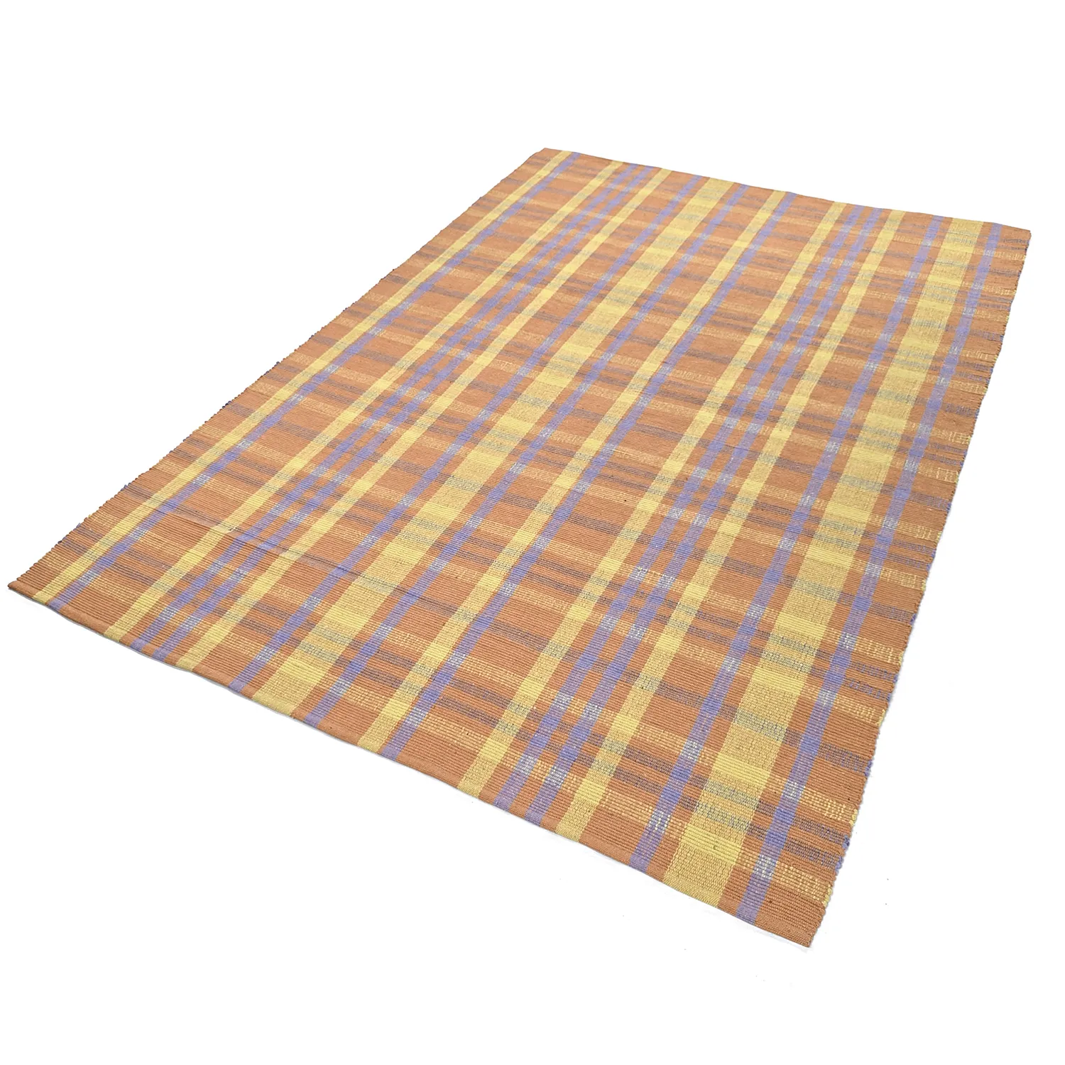 Cotton rug - Husvik (coral/multi)