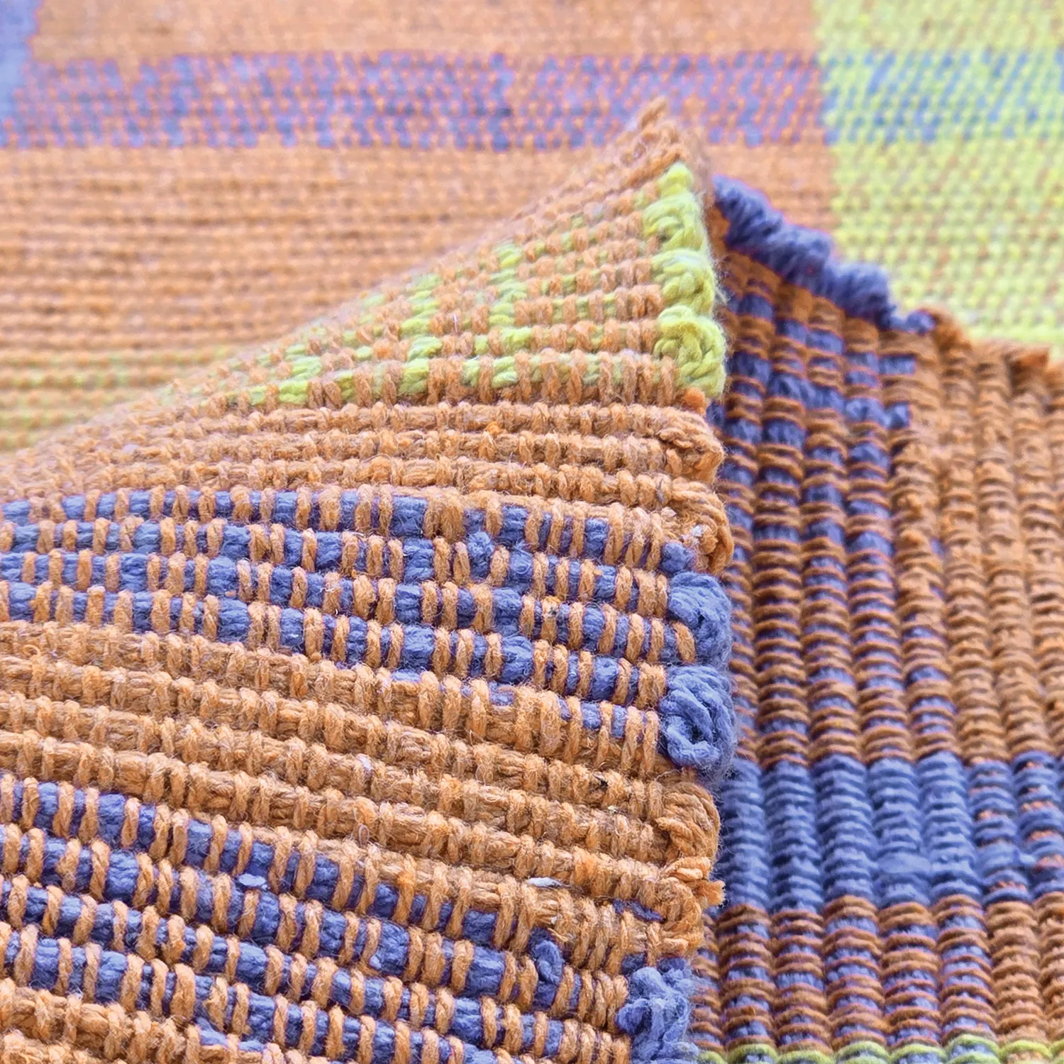 Cotton rug - Husvik (coral/multi)