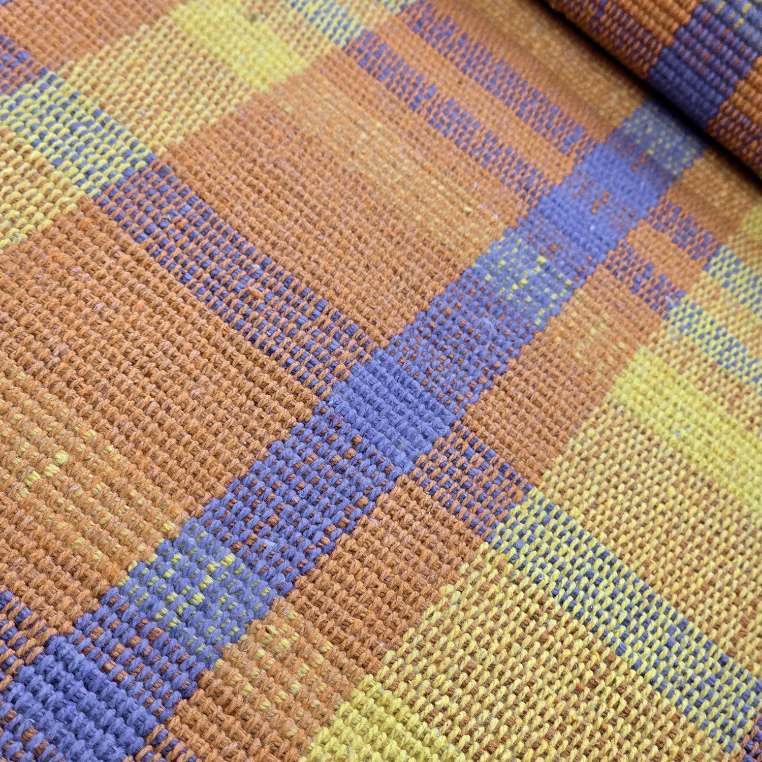 Cotton rug - Husvik (coral/multi)