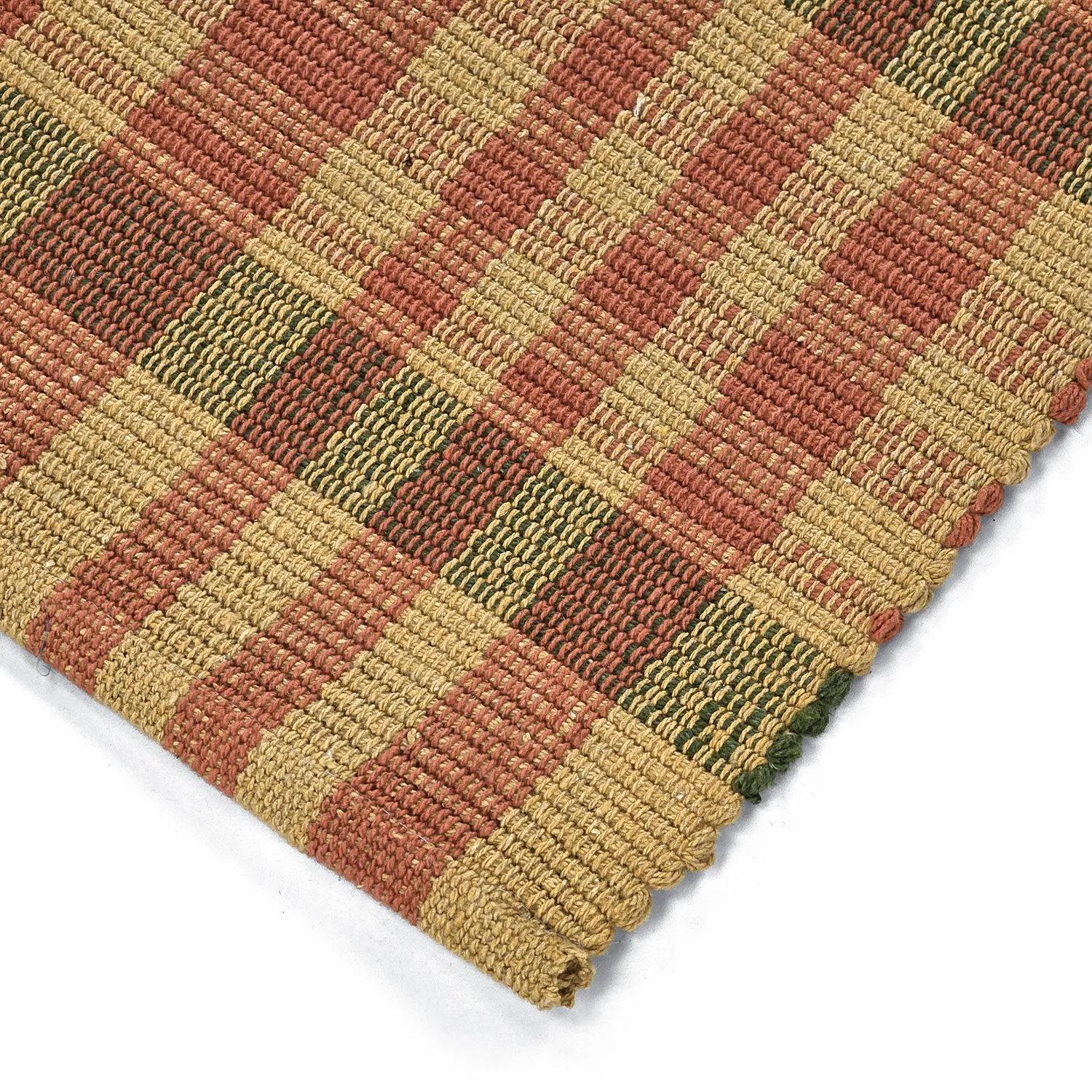 Cotton rug - Husvik (mustard/multi)