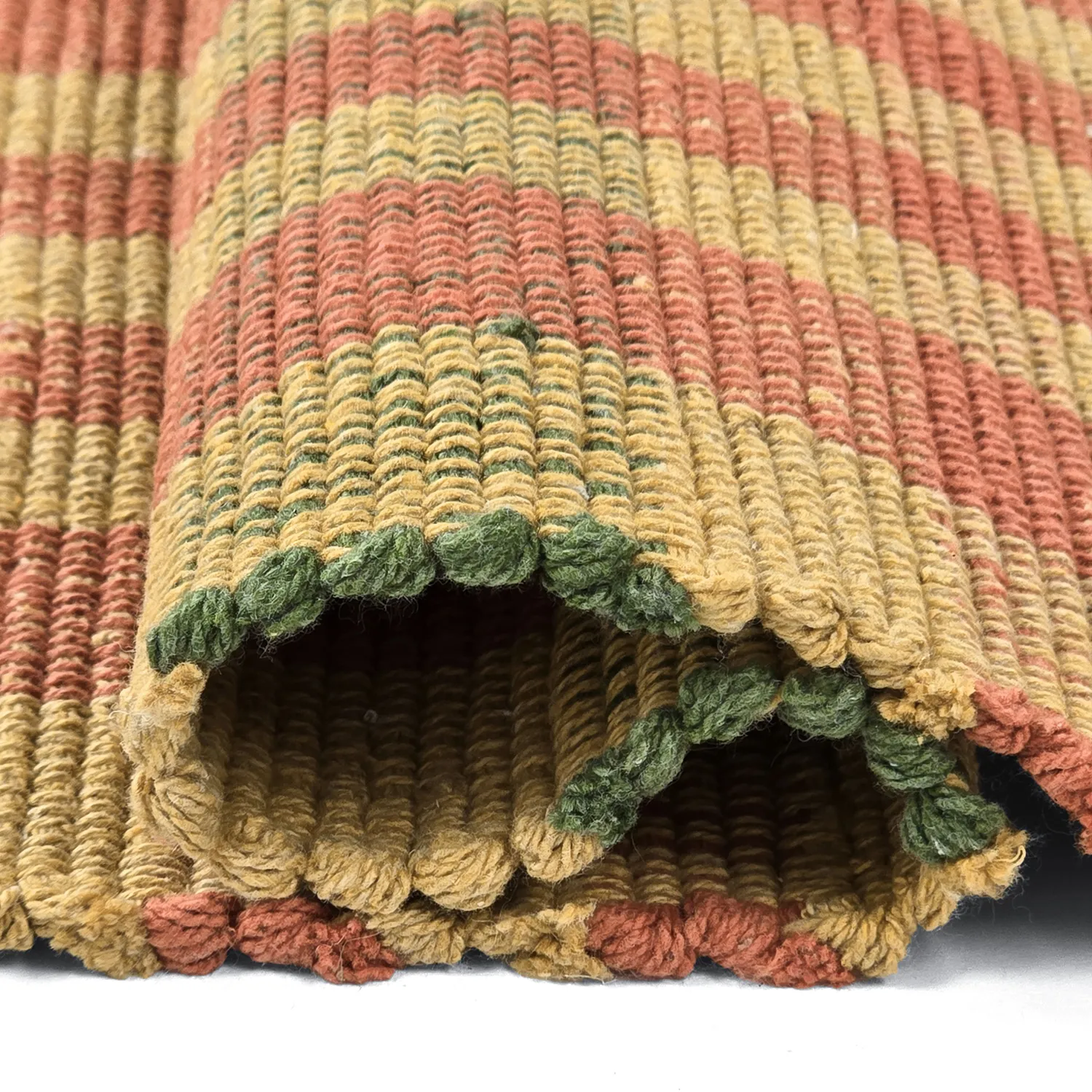 Cotton rug - Husvik (mustard/multi)