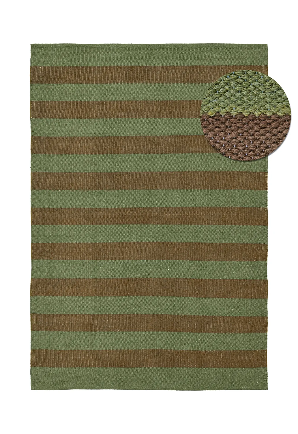 Cotton rug - Nilo (moss green)