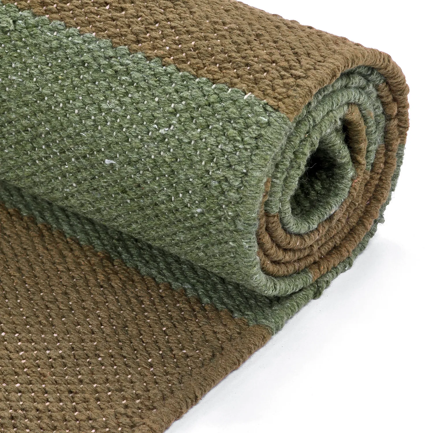 Cotton rug - Nilo (moss green)