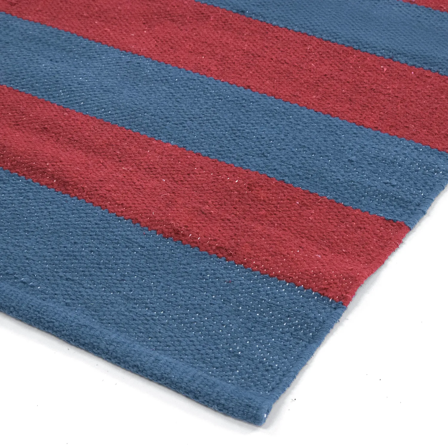 Cotton rug - Nilo (red/blue)