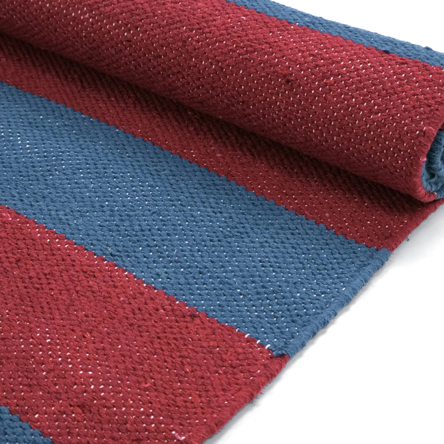 Cotton rug - Nilo (red/blue)