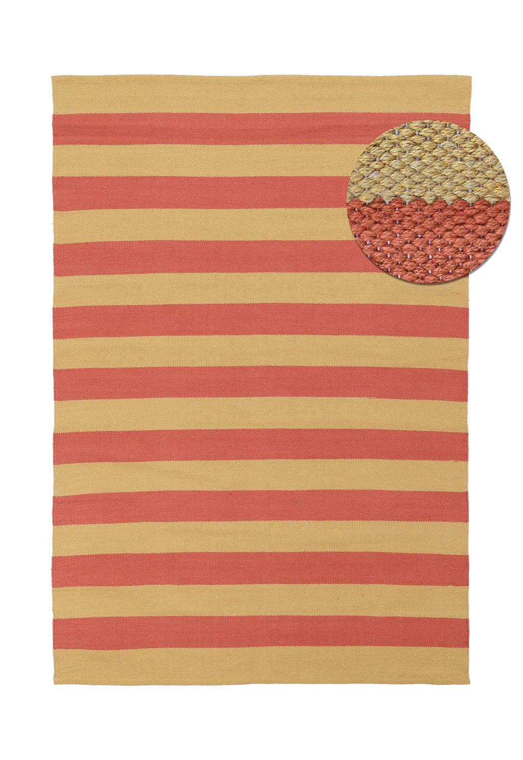 Cotton rug - Nilo (mustard/terracotta)