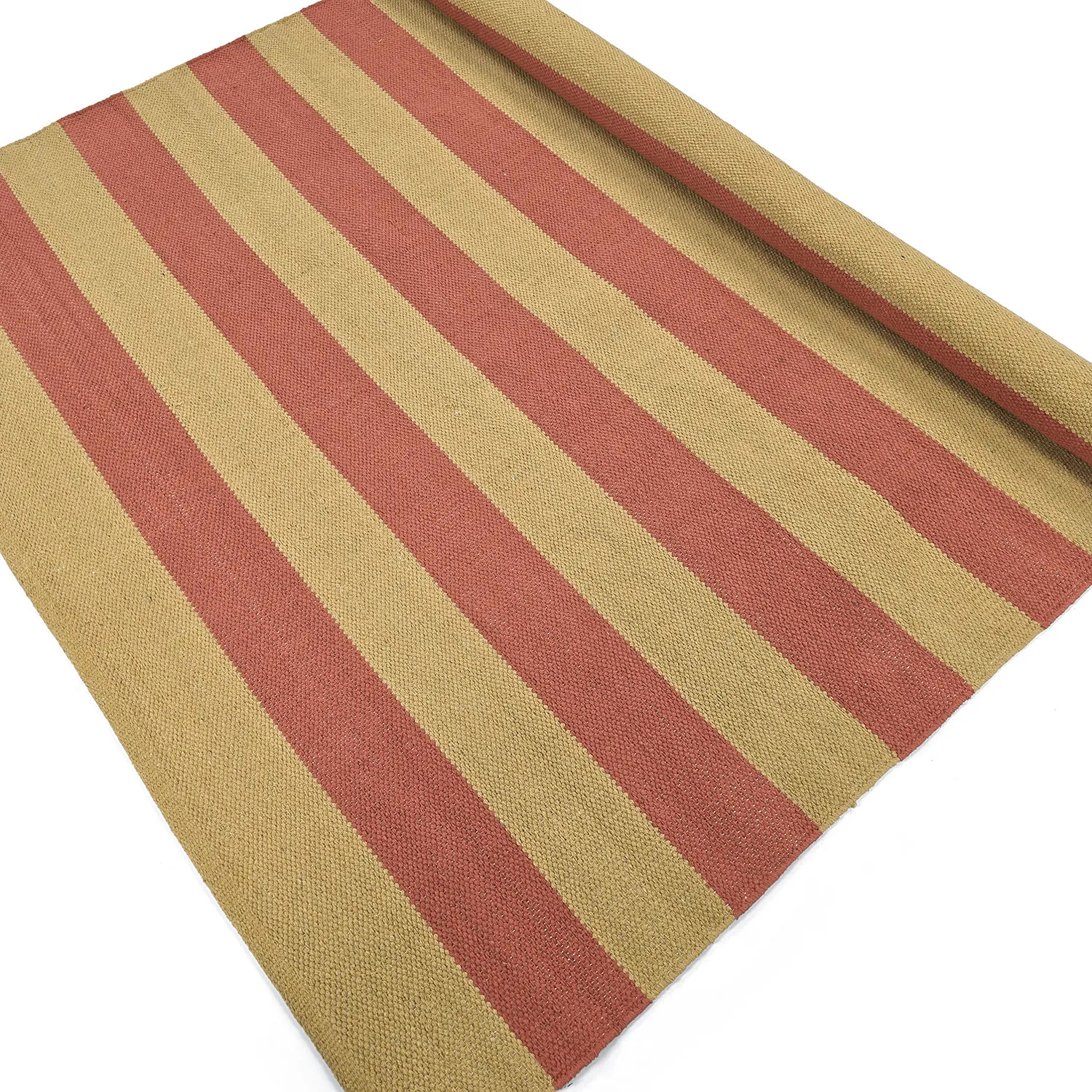 Cotton rug - Nilo (mustard/terracotta)