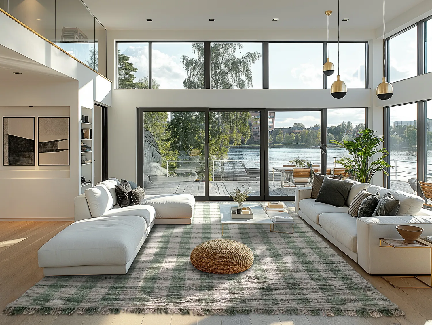 Cotton rug - Noomi (green)