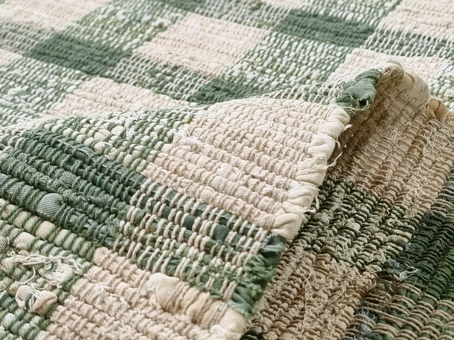 Cotton rug - Noomi (green)