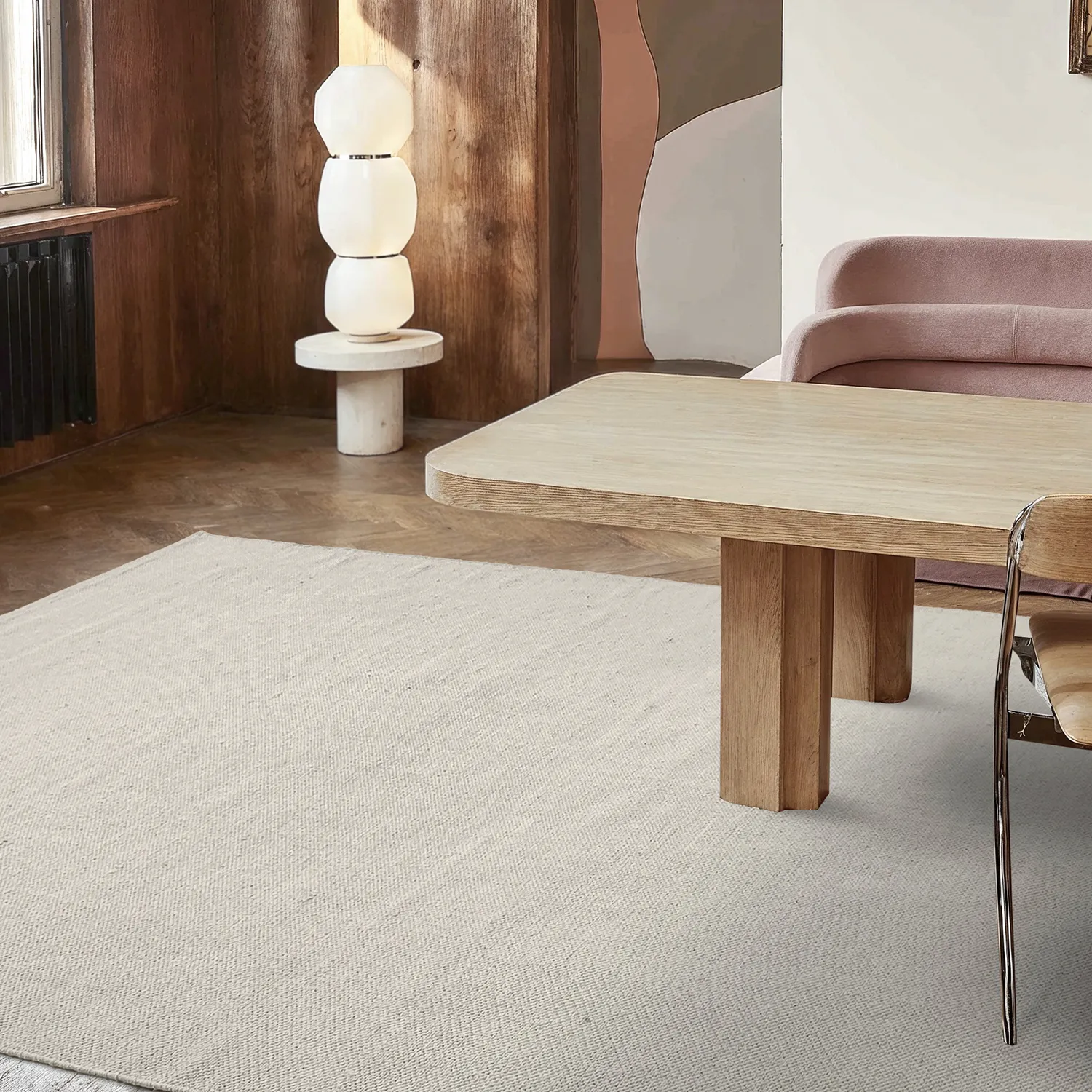 Cotton rug - Rigolet (cream)