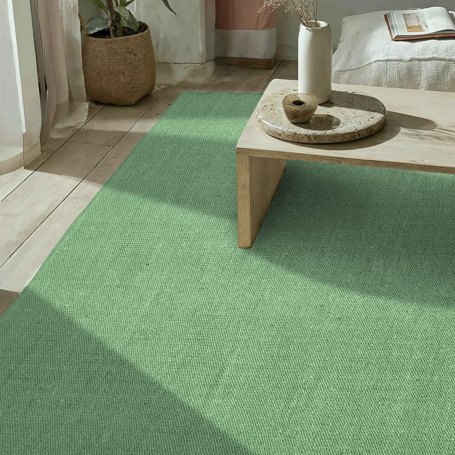 Cotton rug - Rigolet (green)